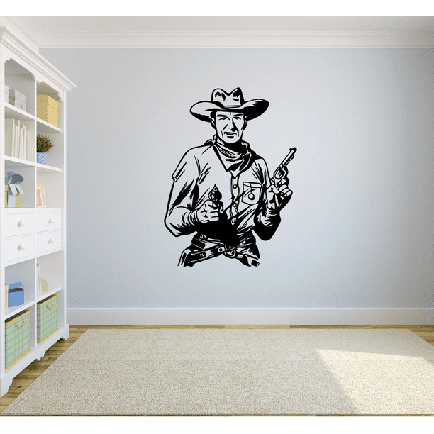 Cowboy room decor silhouttes Cowboy Stickers room decor Cowboy Boys Room